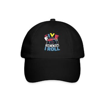 Garçons 5 ans 5ème anniversaire Monster Truck - Casquette classique - noir/noir - Devant