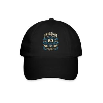 Original Lebende Legenden wurden 1940 geboren 83. - Baseballkappe - Schwarz/Schwarz - Vorne
