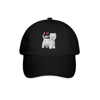 West Highland White Terrier Westie - Casquette classique - noir/noir - Devant