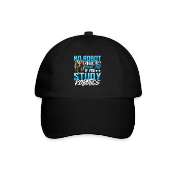 No Robot Is Stealing Your Job If You Study - Baseball Cap - black/black - Front