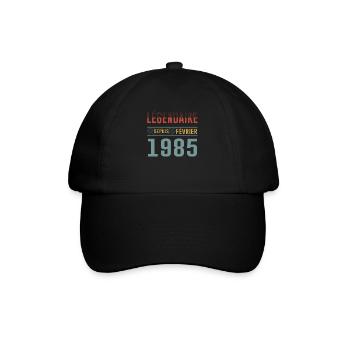 Légendaire Depuis Février 1985 Anniversaire - Casquette classique - noir/noir - Devant