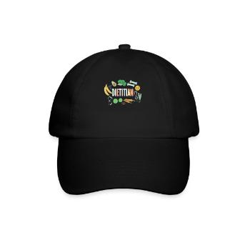 Great nutritionist design - Baseball Cap - black/black - Front