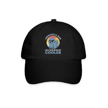 Chinchilla Dad Like A Regular Dad But Cooler - Baseball Cap - black/black - Front