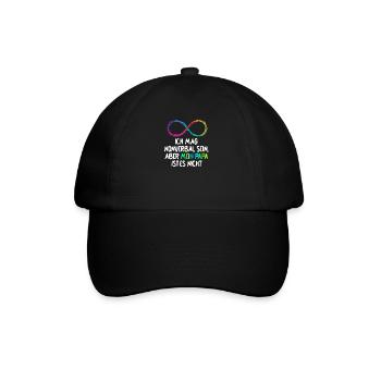 Ich mag nonverbal sein, aber Papa ist es nicht - Baseballkappe - Schwarz/Schwarz - Vorne