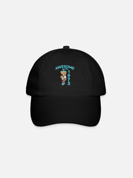 1972 Anniversaire Teddy Bear Génial depuis - Casquette classique - noir/noir