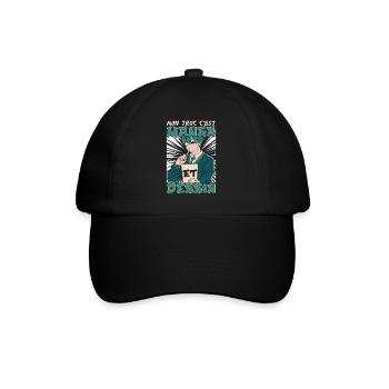 My thing is manga and drawing - Baseball Cap - black/black - Front