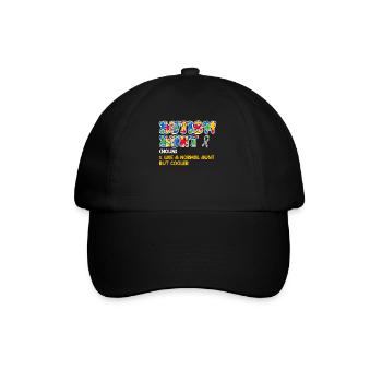 Autism Awareness Aunt autistic child - Baseball Cap - black/black - Front