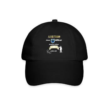 Polizei - 7. Geburtstag, für alle Polizeifans - Baseballkappe - Schwarz/Schwarz - Vorne