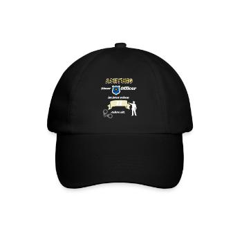 Polizei - 11. Geburtstag, für alle Polizeifans - Baseballkappe - Schwarz/Schwarz - Vorne