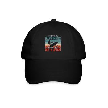 Jet Skiing You Can't Buy Happiness Retro Jet Skis - Baseball Cap - black/black - Front