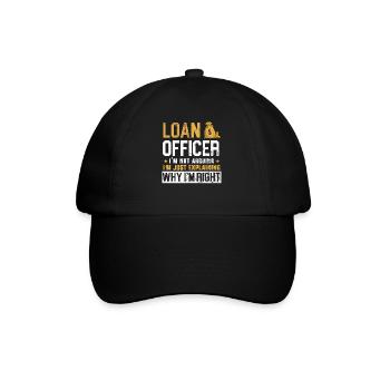 Agent de crédit Profession Agent de prêt de dettes - Casquette classique - noir/noir - Devant