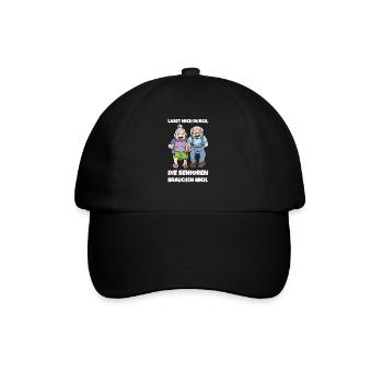lustige sprüche altenpflege krankenpflege geschenk - Baseballkappe - Schwarz/Schwarz - Vorne
