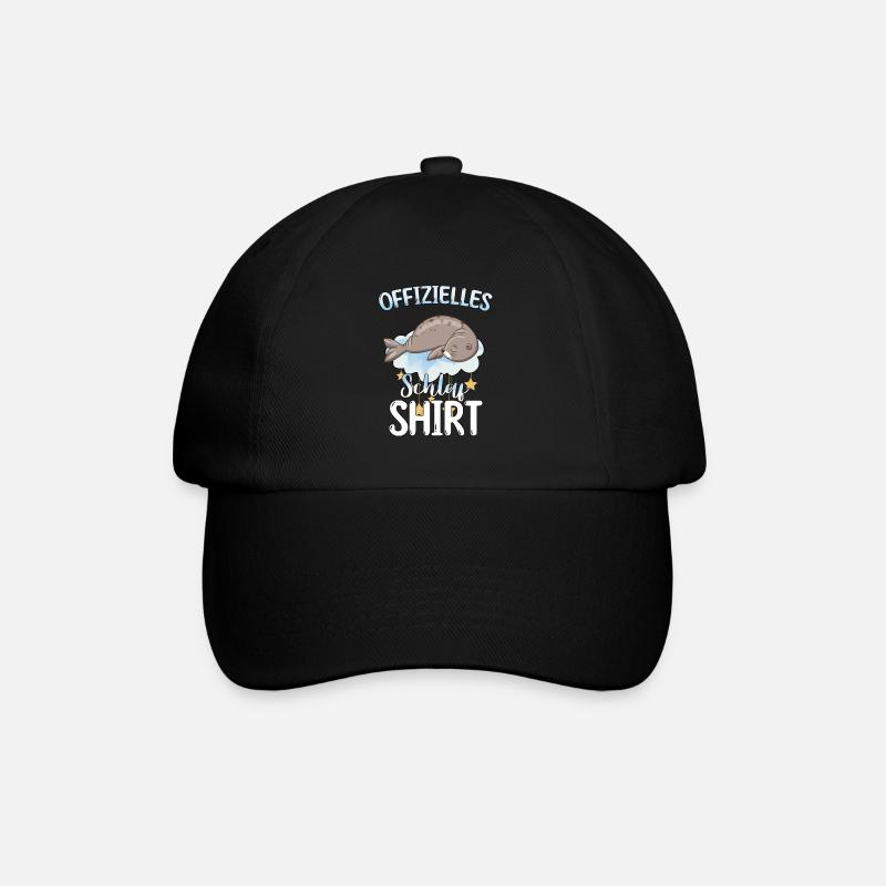 Offizielles Schlafshirt Robbe - Baseballkappe - Schwarz/Schwarz