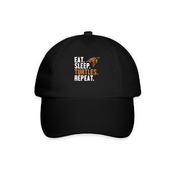 Eat Sleep Turtles Repeat Tortoise - Baseball Cap - black/black - Front