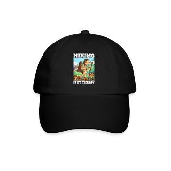 Hiking Is My Therapy Wandern - Baseball Cap - black/black - Front