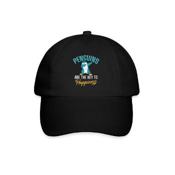 Pinguinliebhaber Pinguin Geschenke - Baseballkappe - Schwarz/Schwarz - Vorne