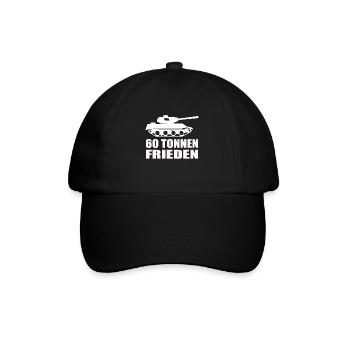 Lustiges Panzerfahrer Leopard Panzer - Baseballkappe - Schwarz/Schwarz - Vorne