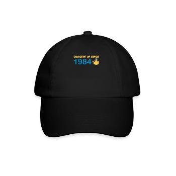 Quietscheentchen Seit 1984 Geburtstagsdesign - Baseballkappe - Schwarz/Schwarz - Vorne