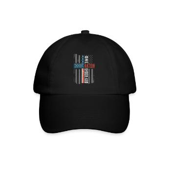 Une nation sous le drapeau américain - Casquette classique - noir/noir - Devant