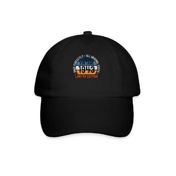 80th birthday vintage 1943 - Baseball Cap - black/black - Front