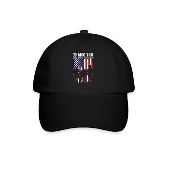 Patriotic Veteran USA Flag American Memorial Day - Casquette classique - noir/noir - Devant