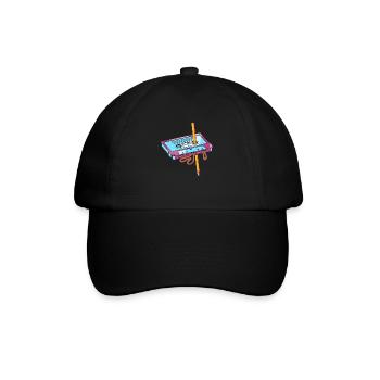 Cassette with pencil - Baseball Cap - black/black - Front