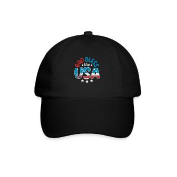 Que Dieu bénisse le patriote du drapeau américain américain - Casquette classique - noir/noir - Devant