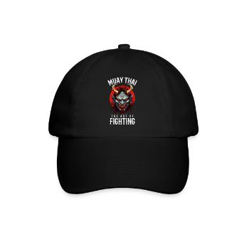 Muay Thai Oni Warrior Kampfteam - Baseballkappe - Schwarz/Schwarz - Vorne