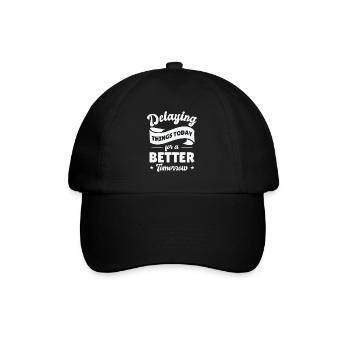 Procrastinating Vintage Fan Procrastinator - Baseball Cap - black/black - Front