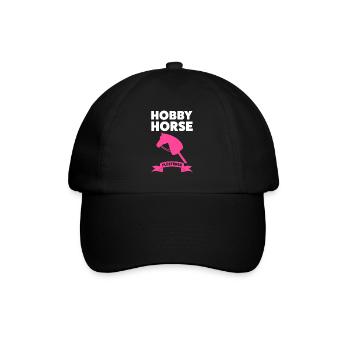 Hobby Horsing Pferd Steckenpferd Geschenk - Baseballkappe - Schwarz/Schwarz - Vorne