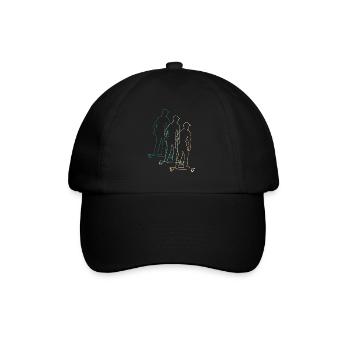 Electric Skateboard Skater Retro Vintage Gift - Baseball Cap - black/black - Front