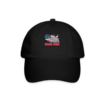 Rhino Rhino Safari Zoo Wilderness Wildlife - Baseball Cap - black/black - Front