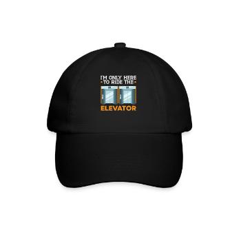 I'm just here to take the elevator tech - Baseball Cap - black/black - Front