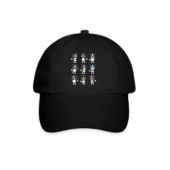 Border Collie Chien Emoticônes Chiens - Casquette classique - noir/noir - Devant