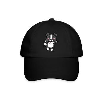 Border Collie Chien Emoticon Chiens - Casquette classique - noir/noir - Devant