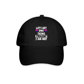 Bisexuell Herz Bi Pride LGBTQ Geschenk Bisexuell - Baseballkappe - Schwarz/Schwarz - Vorne