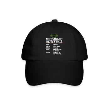 Mechanic hourly rate Mechanic worker Labor Rates - Baseball Cap - black/black - Front