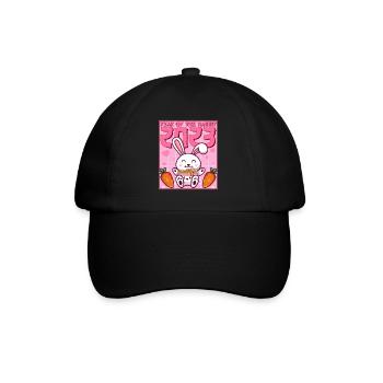Year Of The Rabbit 2023 Cute Ramen Pink Kawaii - Baseball Cap - black/black - Front
