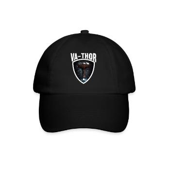 Papa Vathor Va Thor Vatertag Vatertagsgeschenk - Baseballkappe - Schwarz/Schwarz - Vorne