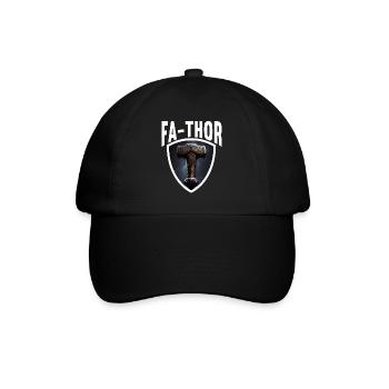 Papa Vathor Va Thor Vatertag Vatertagsgeschenk - Baseballkappe - Schwarz/Schwarz - Vorne