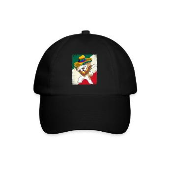 Dabbing Mexican Hund Cinco De Mayo - Baseballkappe - Schwarz/Schwarz - Vorne