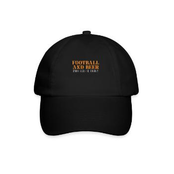 Football and beer what else is there - Baseball Cap - black/black - Front