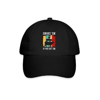 Smok 'em If You Got 'em Meat Saison des barbecues - Casquette classique - noir/noir - Devant