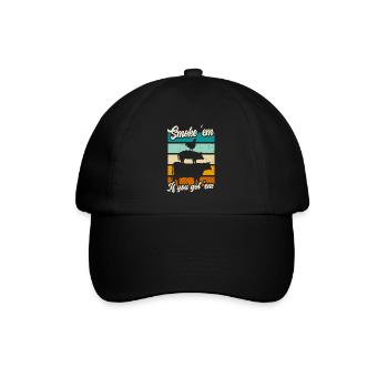 Smok 'em If You Got 'em Meat Saison des barbecues - Casquette classique - noir/noir - Devant