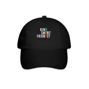 Fathers Day Best Dad Ever Kind Smart Friendly - Baseball Cap - black/black - Front