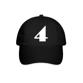 4.4 YEARS,4TH BIRTHDAY,4 YEARS ANNIVERSARY - Baseball Cap - black/black - Front