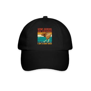 Neuseeland Kultur Kiwi Vogel Neuseeland Flagge - Baseballkappe - Schwarz/Schwarz - Vorne