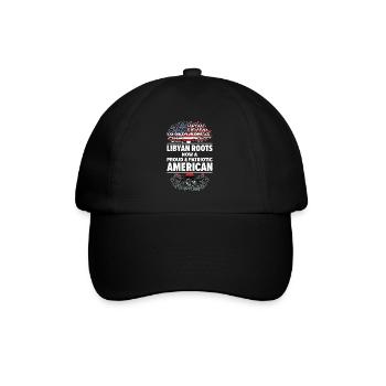 Geboren in Libyen Libyen Amerikaner USA - Baseballkappe - Schwarz/Schwarz - Vorne
