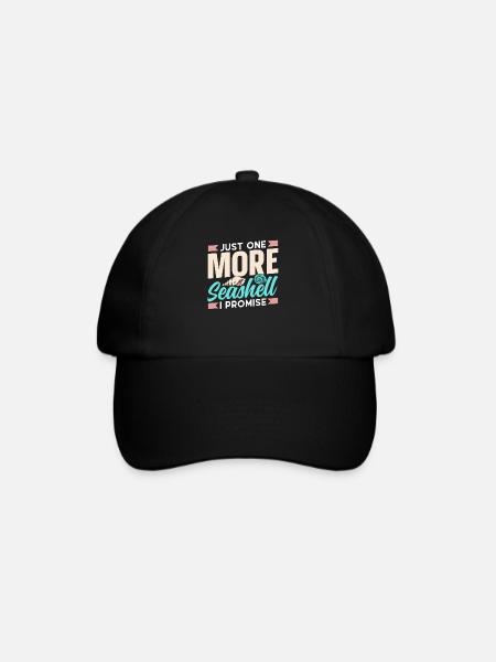 Nur Noch Eine Muschel Ich Verspreche Es Muscheln - Baseballkappe - Schwarz/Schwarz