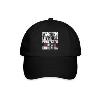 Chihuahua Geschenke Chihuahua Besitzer - Baseballkappe - Schwarz/Schwarz - Vorne